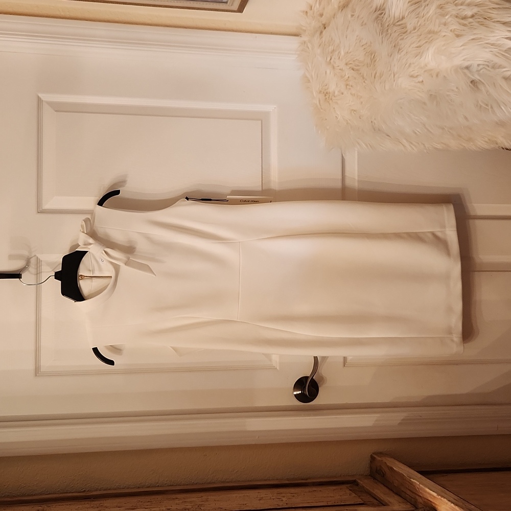 Calvin Klein Sleeveless Bow Collar Dress sz 12P